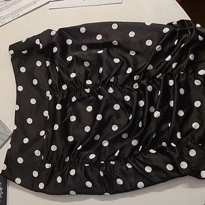 Black and white polkadot Victoria's Secret pencil skirt